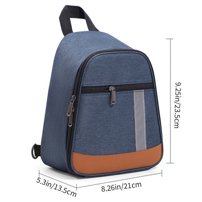 Navy blue Portable Insulated Lunch Bag with Thick Aluminum Foil Lining – Oxford Fabric Thermal Food Carrier for Work, School, Travel & Outdoor Use.