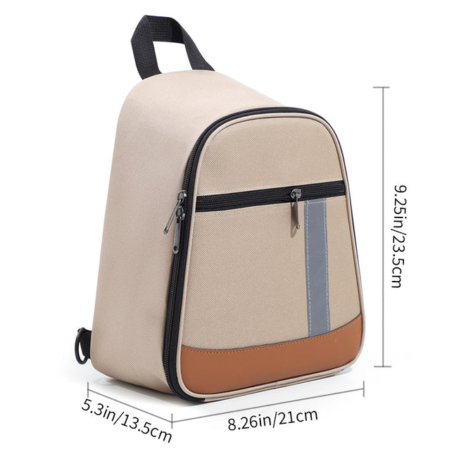 Khaki Portable Insulated Lunch Bag with Thick Aluminum Foil Lining – Oxford Fabric Thermal Food Carrier for Work, School, Travel & Outdoor Use.