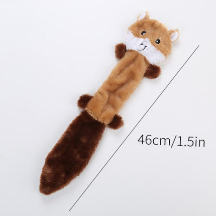 2-Pack Brown raccoon Identical Plush Pet Toys with Squeaker – Durable Fur-Textured Chew Toys for Dogs, Ideal for Teething, Play & Stress Relief.