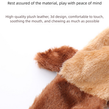 2-Pack Coffee Fox Identical Plush Pet Toys with Squeaker – Durable Fur-Textured Chew Toys for Dogs, Ideal for Teething, Play & Stress Relief.