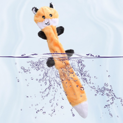 2-Pack Coffee Fox Identical Plush Pet Toys with Squeaker – Durable Fur-Textured Chew Toys for Dogs, Ideal for Teething, Play & Stress Relief.