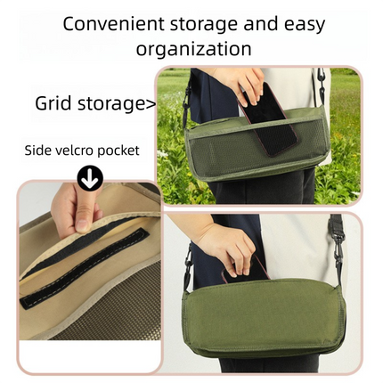 Green Portable Folding Backpack Stool with Carrying Case – Compact, Durable Outdoor Seat for Camping, Hiking, Fishing & Travel(large size).