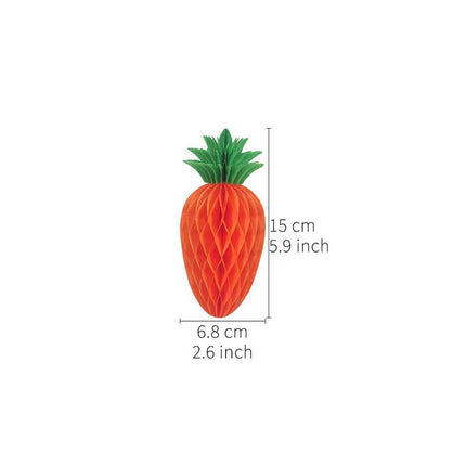 Easter Carrot Honeycomb Decorations – 10-Piece Set of 15cm Paper Carrots, Hanging Ornaments for Party and Home Decoration.
