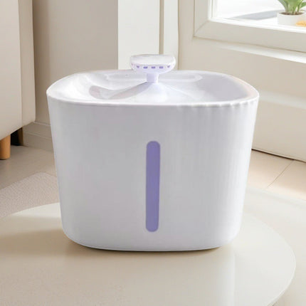 White New Pet Water Fountain – 3L Automatic Circulating Water Dispenser, Quiet Operation, Non-Wet Mouth Design for Cats and Dogs.