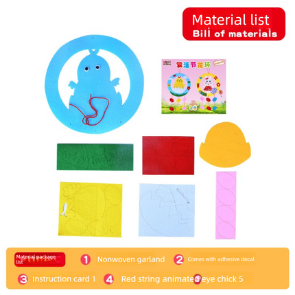 Chickens 3-Piece Easter Kids Craft Decoration Set – DIY Hanging Ornaments for Preschool Activities and Holiday Fun.