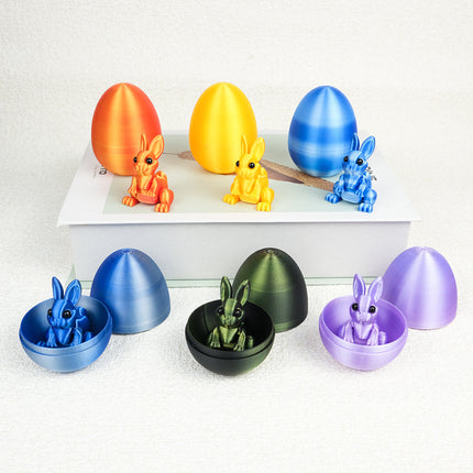 3-Piece Purple gradient Easter Surprise Egg Set – Identical Interactive Figurines with Hinged Shell, Collectible Holiday Display Toy.