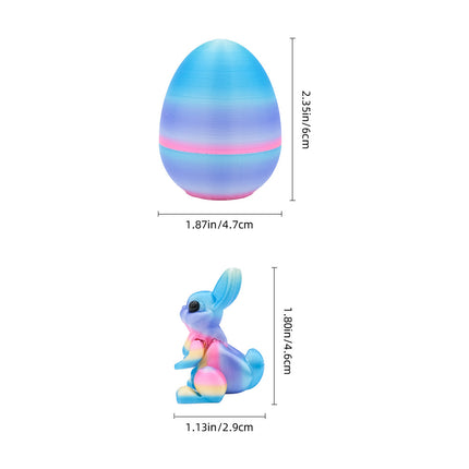 3-Piece Purple gradient Easter Surprise Egg Set – Identical Interactive Figurines with Hinged Shell, Collectible Holiday Display Toy.