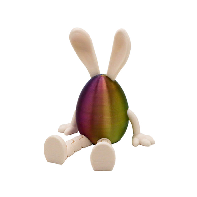 3-Piece Cool and colorful Easter Figurine Set – Identical Poseable Egg-Shaped Toys for Holiday Display and Interactive Play.