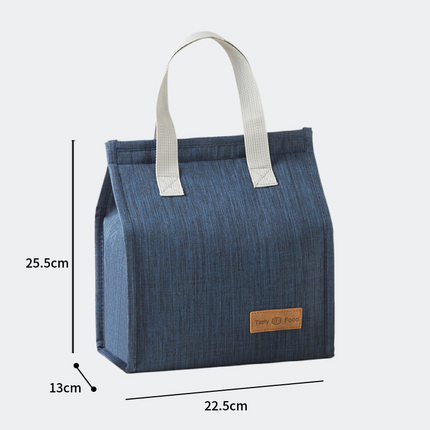 2-Piece navy blue Vertical Lunch Tote Set – Compact Insulated Meal Bag with Large Capacity and Durable Handle for Daily Use.