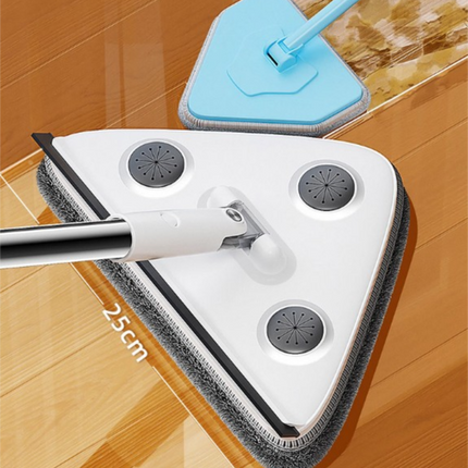 5-Pack Window Cleaning Tool – Extendable Rod + 25cm Triangular Head + 2 Cleaning Cloths for Ceiling, Glass & Floor.