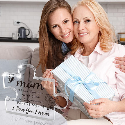 Interlocking Puzzle-Shaped Desktop Decor – 10.5cm Square Display Piece for Home or Gifting(Sister).