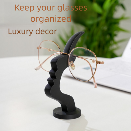 2-Pack White Desktop Eyeglass Holder – Minimalist Design for Home or Office, Stable Display Stand with Rounded Base.