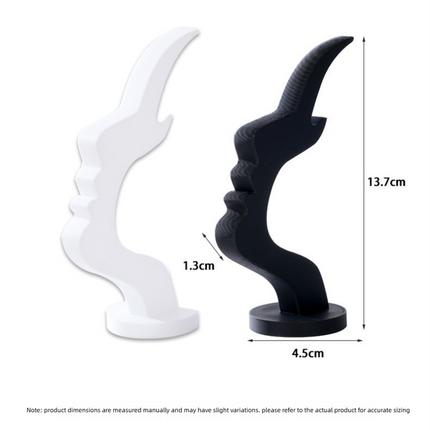Black and white two pieces Desktop Eyeglass Holder – Minimalist Design for Home or Office, Stable Display Stand with Rounded Base.