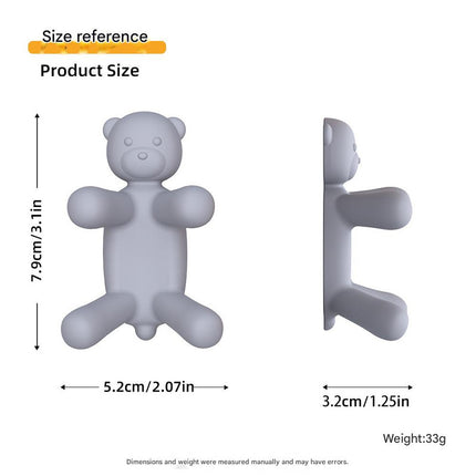 2-Pack Silicone Sponge Holder – Bear and Cat Shaped Dish Rack for Sink, Soap & Scrubber Storage.