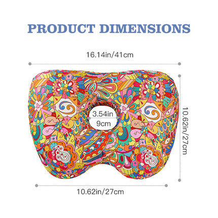 Sunflower Hollow Ear Support Pillow – Adjustable Side Sleep Neck Cushion with PP Cotton Filling and Breathable Fabric.