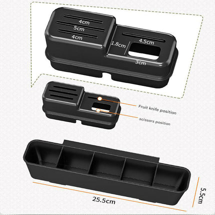 Black Foldable Dish Rack with Drain Tray, Knife & Chopstick Holder, Cup Rack, and Cutting Board Support – 42cm x 29cm x 29cm, Easy-Install Kitchen Storage Organizer for Plates, Bowls, Glasses, and Utensils.