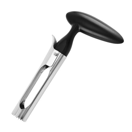 Black Set of 2 Stainless Steel Apple Corers – Heavy-Duty Fruit Core Remover Tool with Comfort Grip, Easy to Use & Clean, for Apples, Pears, and Similar Fruits.