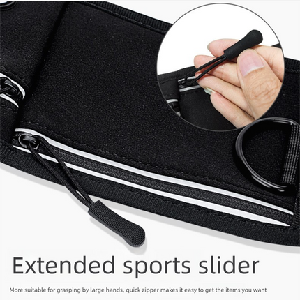 Grey Shock-Absorbing Running & Dog Walking Belt – Integrated Waist Pack with Retractable Traction Rope and Ergonomic Support.