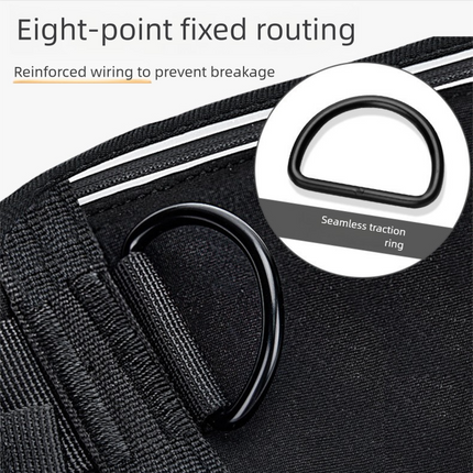 Grey Shock-Absorbing Running & Dog Walking Belt – Integrated Waist Pack with Retractable Traction Rope and Ergonomic Support.
