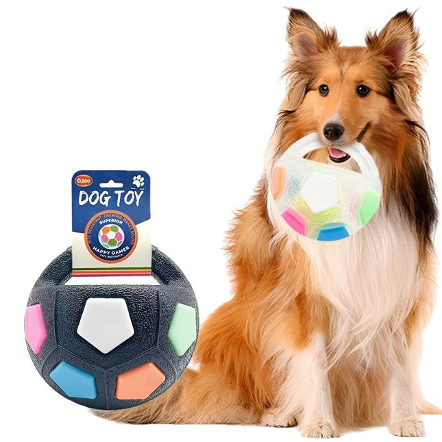 Transparent White Toy: Handheld Bouncing Ball with Sound – TPR Material, 13cm Diameter, Bite-Resistant & Floatable for Active Play.
