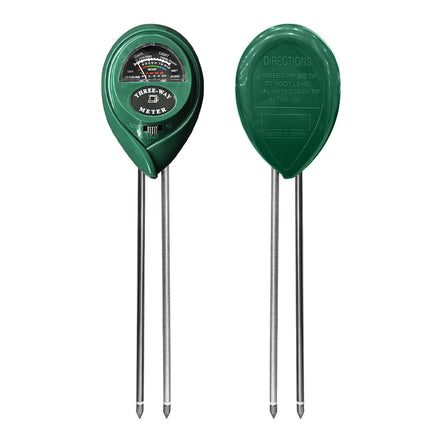 3-in-1 Soil Tester Meter for Moisture, pH and Light Intensity – Battery-Free Analog Probe for Gardening, Farming and Plant Care.