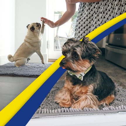 Purple 50×80 cm Extra-Thick Chenille Floor Mat for Bathrooms and Pet Use – High-Density Absorbent, Non-Slip, Machine-Washable Rug for Dogs and Humans.