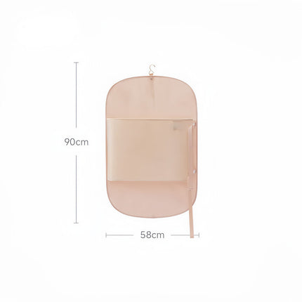 Pink Foldable Hanging Compression Board for Wardrobe Organization – 90×58 cm Ultra-Thin Garment Organizer with Adjustable Side Straps and Top Buckle, Holds Up to 30 Thin Jackets.