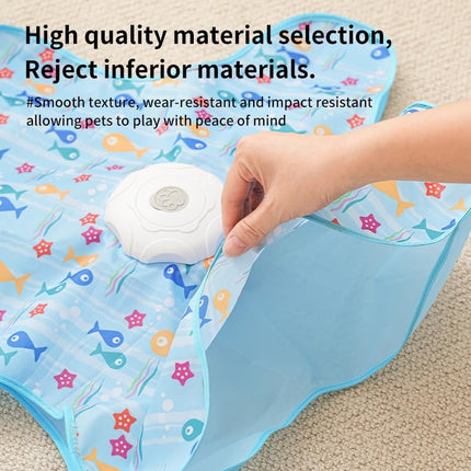 Automatic Cat Hunting Game Mat with 360° Teaser Wand, USB-C Rechargeable Interactive Pet Toy for Indoor Cats, Self-Entertainment Hide-and-Seek Play Mat, Durable Fabric & ABS Construction(Five-pointed star, beige).
