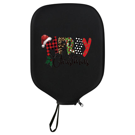 Black Neoprene Pickleball Paddle Cover Protective Case with Fun Graphic Design Durable Beach Tennis Racket Sleeve Bag for Table Tennis Paddles Shockproof Sports Equipment Storage(Style:3).