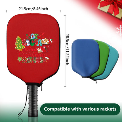 Black Neoprene Pickleball Paddle Cover Protective Case with Fun Graphic Design Durable Beach Tennis Racket Sleeve Bag for Table Tennis Paddles Shockproof Sports Equipment Storage(Style:4).