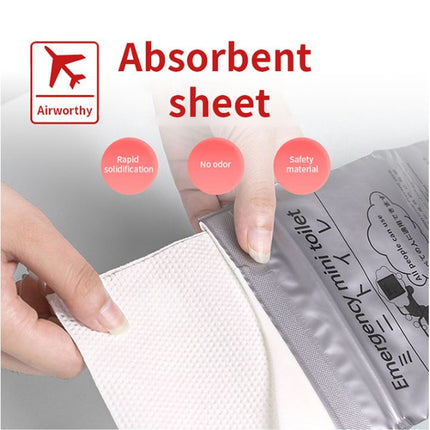 8PCS Leak-Proof & Odorless Motion Sickness Bags and Emergency Urine Bags - Unisex Portable Travel Potty for Car Road Trips & Camping.