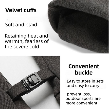 Grey Windproof Thermal Sports Gloves with Touchscreen Fingertips & Anti-Slip Palm Grip for Running & Cycling (SD-01 Wrist-Tighten / L Size).
