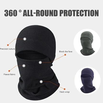 3-in-1 Grey Winter Windproof and Thermal Sport Gear - Fleece Balaclava Hood, Touchscreen Gloves & Insulated Socks.