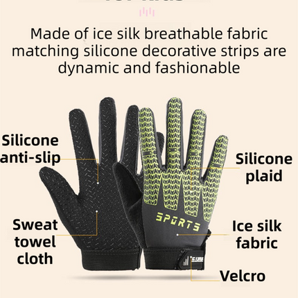 Black and Pink Breathable Half-Finger Cycling Gloves for Kids - Non-Slip Silicone Grip, Ice Silk & Shock-Absorbing Sports Mitts (S Size).