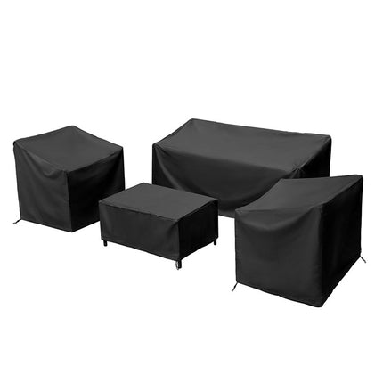4PCS Large Outdoor Dustproof Furniture Cover Set with Zippered Bag (M Size) - Waterproof and UV-Resistant Garden Sofa, Desk & Chair Protectors.