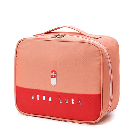 Pink Large Capacity Empty First Aid Kit 25 x 14 x 20 CM - Durable Oxford Cloth Emergency Medical Storage Bag for Home Car Camping Travel.