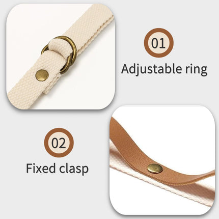 Khaki 5.3M Heavy Duty PU Leather Camping Lanyard with 19 Carabiners  - Portable Outdoor Clothesline for Tents & Canopies.