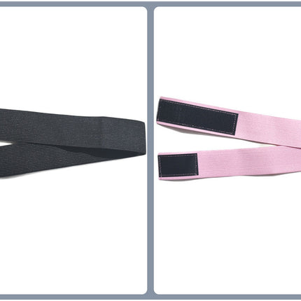Adjustable Elastic Headband & Wig Grip Band - Comfortable and Seamless Edge Fixer for Wigs and Frontals (Black + Pink).