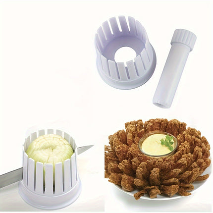 Fried Blooming Onion Maker - Professional Onion Flower Slicer & Cutter, Kitchen Vegetable Garnishing Tool.