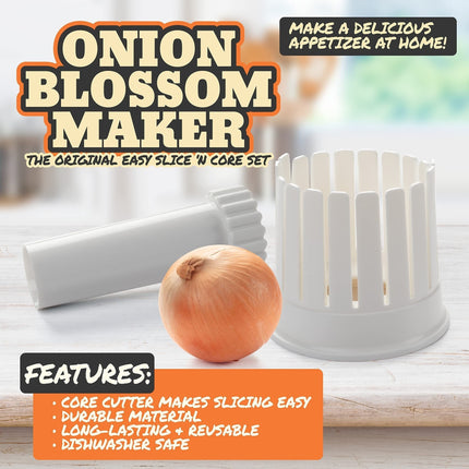 Fried Blooming Onion Maker - Professional Onion Flower Slicer & Cutter, Kitchen Vegetable Garnishing Tool.