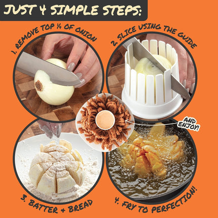 Fried Blooming Onion Maker - Professional Onion Flower Slicer & Cutter, Kitchen Vegetable Garnishing Tool.