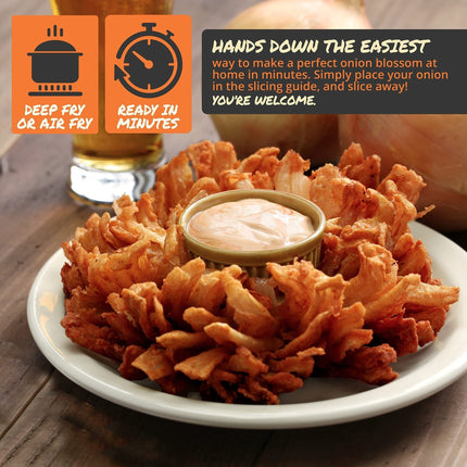 Fried Blooming Onion Maker - Professional Onion Flower Slicer & Cutter, Kitchen Vegetable Garnishing Tool.