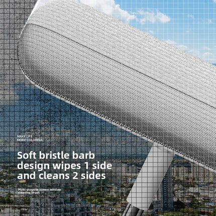 10PCS 2-in-1 Window Fly Screen Cleaner Brush with Extendable 82cm Stainless Steel Handle Multifunctional Mesh Cleaning Tool for Wet and Dry Use on Glass and Carpets.