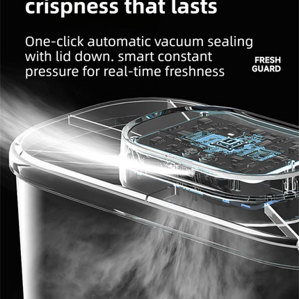 10L Smart Vacuum Pet Food Storage Container - Moisture & Insect Proof, Constant Pressure Paws-Keep-Fresh(Transparent White).