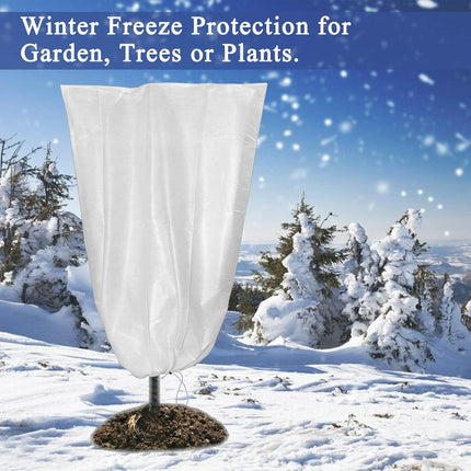 4-Pack Winter Plant Cold Protection Covers with Zipper & Drawstring - Thickened Frost Thermal Blankets and UV Resistant Shrub Jackets (120 x 180 CM).