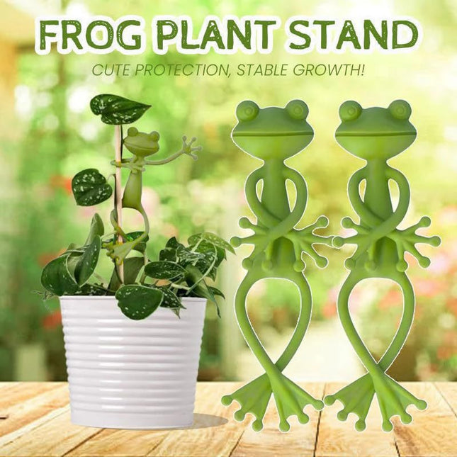 4-Pack Flexible Frog Plant Ties & Multifunctional Organizers - Reusable Weather-Proof Garden Twists and Whimsical Support Hooks.