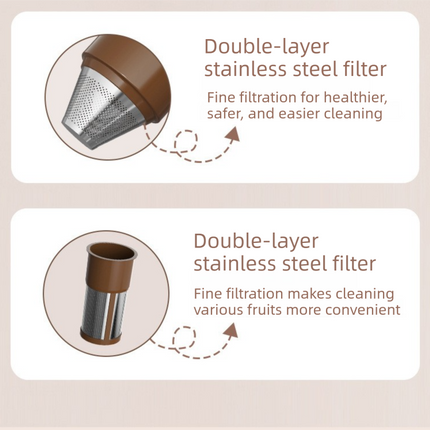 Portable Electric Coffee Bean Grinding Cup & Juicer with Safe Hidden Stainless Steel Blades - 420ML USB Rechargeable Travel Brewer.
