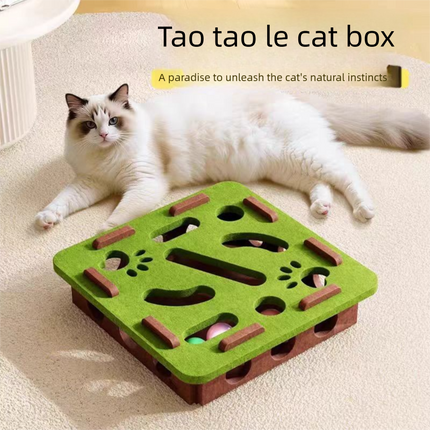 2-piece White cat toy set—featuring square and flower shapes—is an excellent choice for feline entertainment and relaxation. It also serves as a fun maze for kittens and pets, and includes six bells..