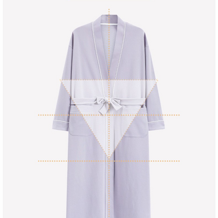 Green M size Women's Cotton Robe — Autumn/Winter Bathrobe & Morning Gown | Long Sleeve, Mid-Length, Plus Size | Loose, Comfortable, and Machine Washable | Suitable for All Seasons.
