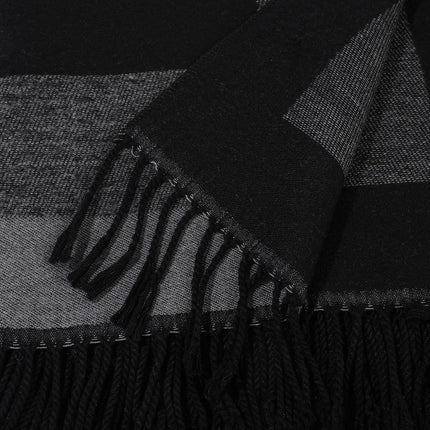 Pink elegant women's tassel cape shawl scarf, multi-functional all-in-one warm and comfortable winter shawl scarf, convenient for home, travel, and office wear, stylish and beautiful with tassels..